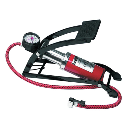 TLAČILKA NOŽNA Z manometrom, kartonska embalaža.