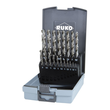 SVEDRI SPIRALNI DIN 338 - BRUŠENI HSSE-Co8, PVC kaseta, 19 delna grt.