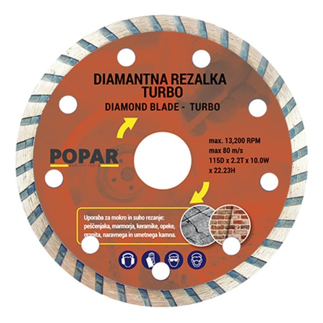 REZALKA DIAMANTNA Turbo, POPAR.