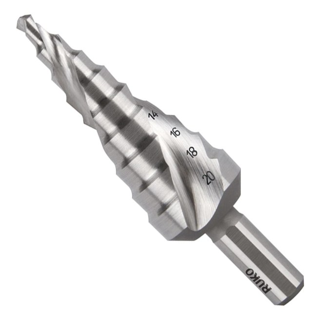 SVEDER STOPNIČASTI S SPIRALNIM ŽLEBOM HSS, PVC embalaža.